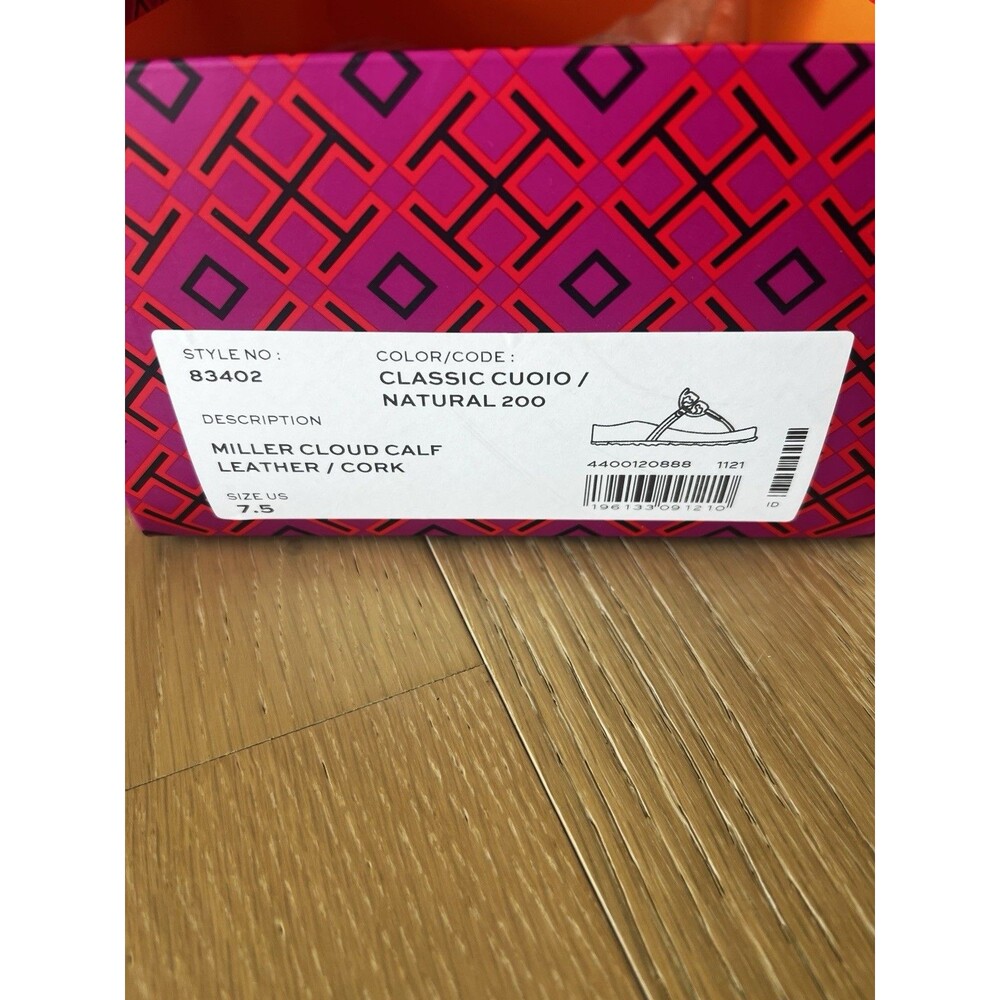 Tory Burch Brown Cutout Logo Thong Sandals - Picture 8 of 8